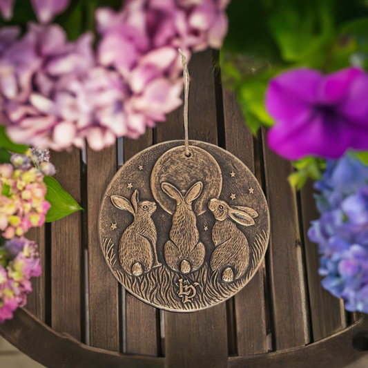 Moon Shadows Garden Plaque by Lisa Parker