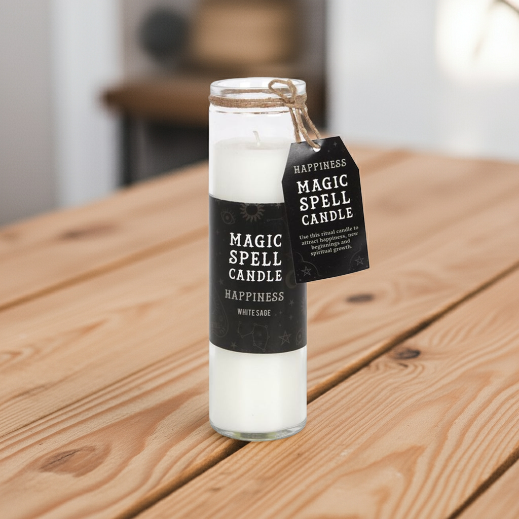 White Sage 'Happiness' Spell Tube Candle