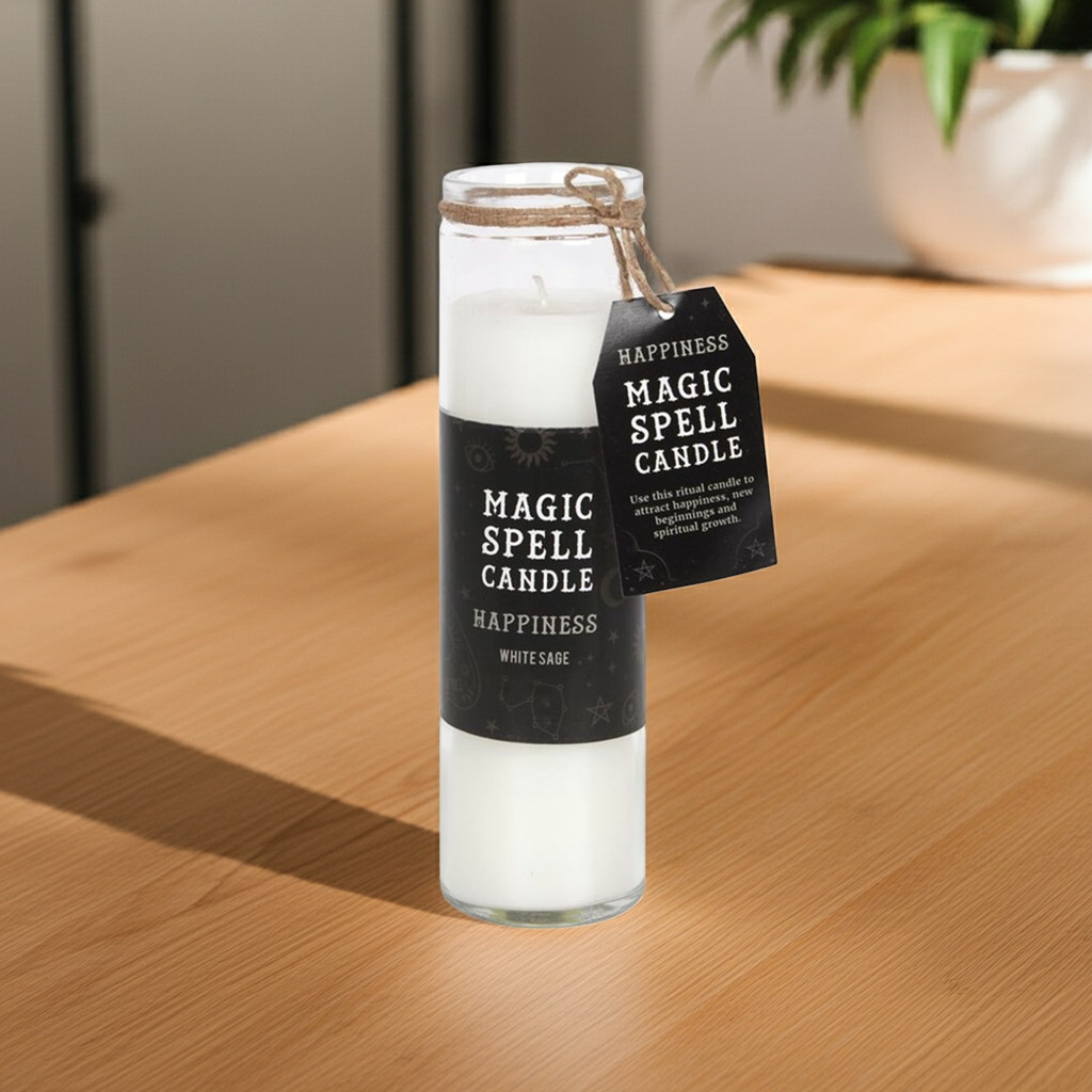 White Sage 'Happiness' Spell Tube Candle