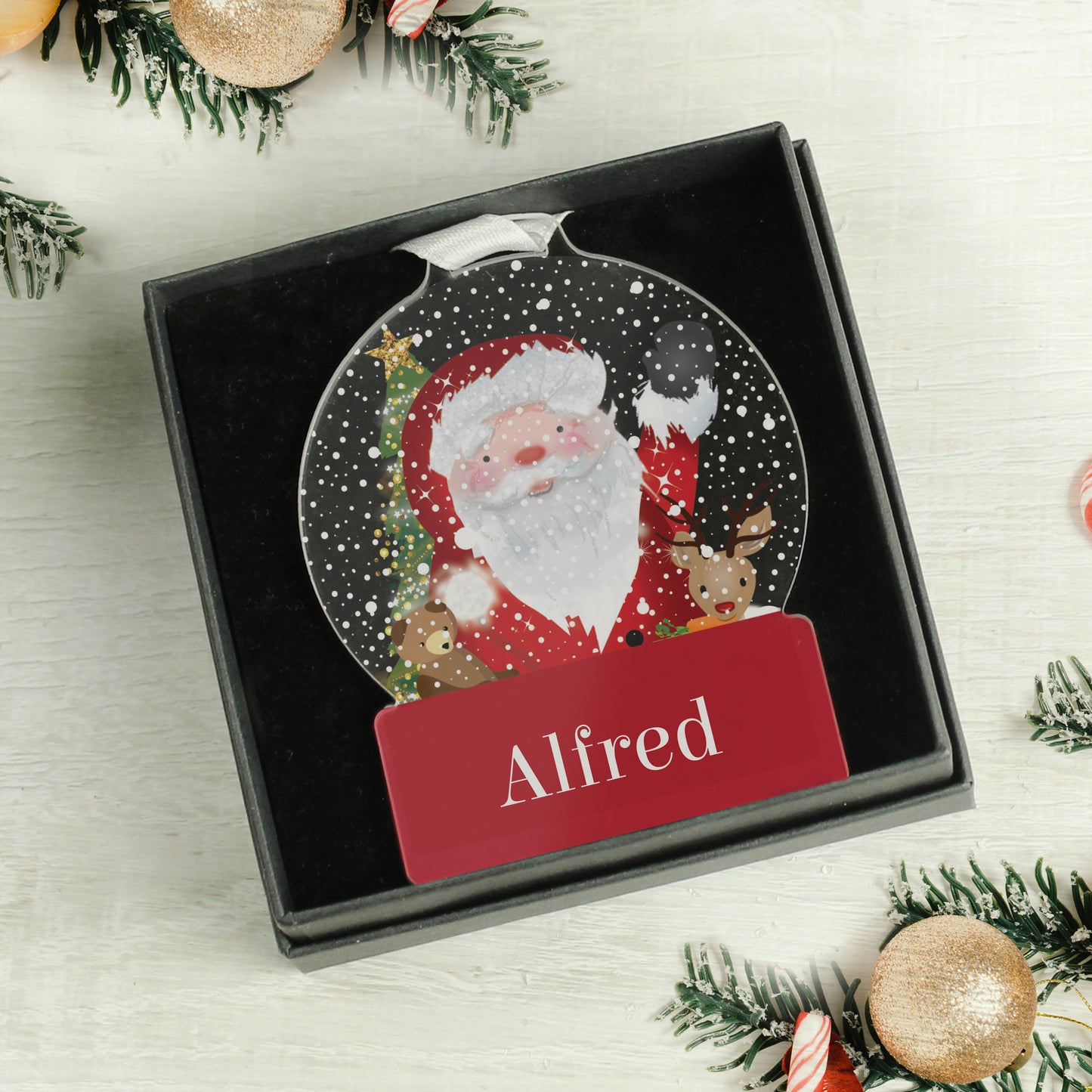 Personalised Acrylic Santa Decoration