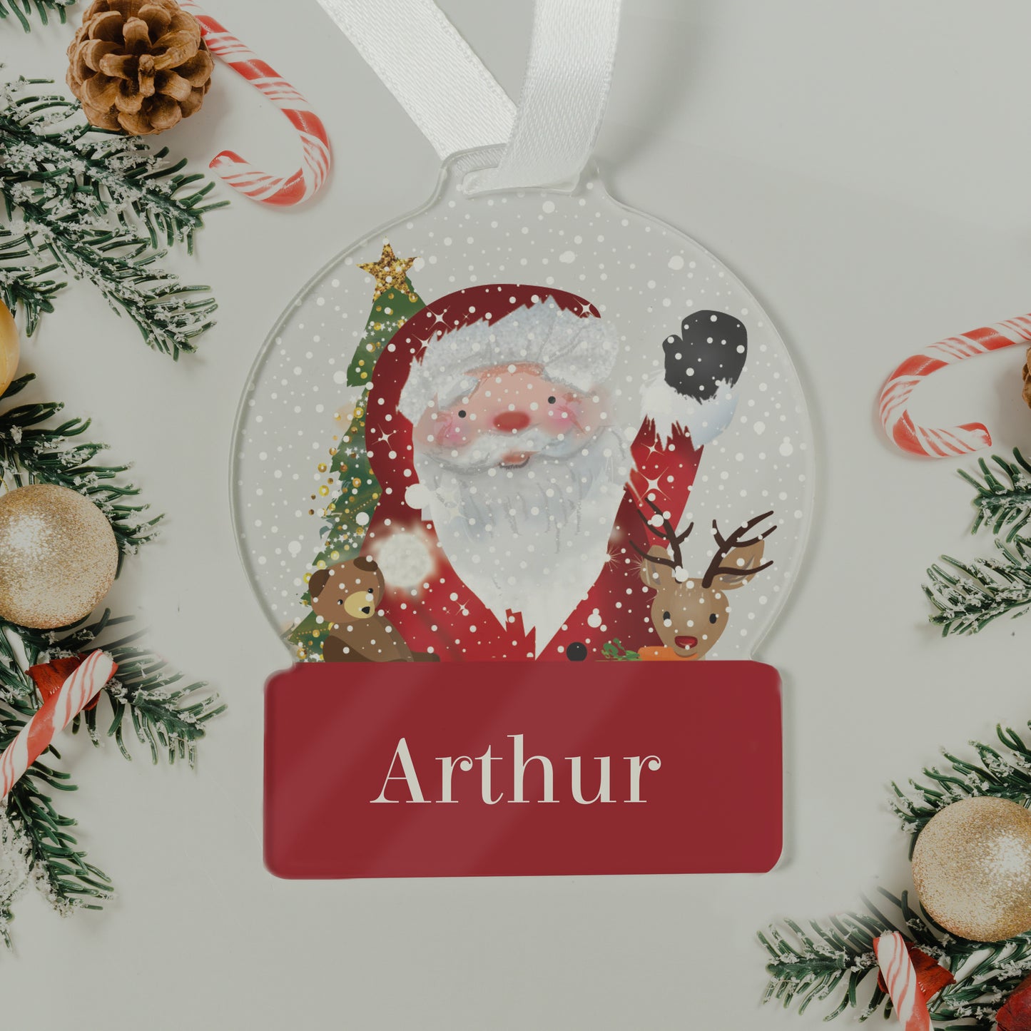Personalised Acrylic Santa Decoration