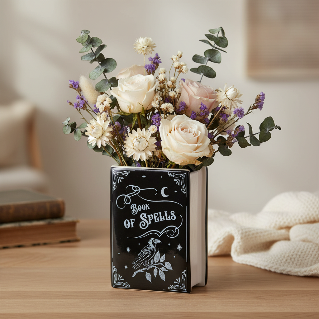Book of Spells Flower Vase