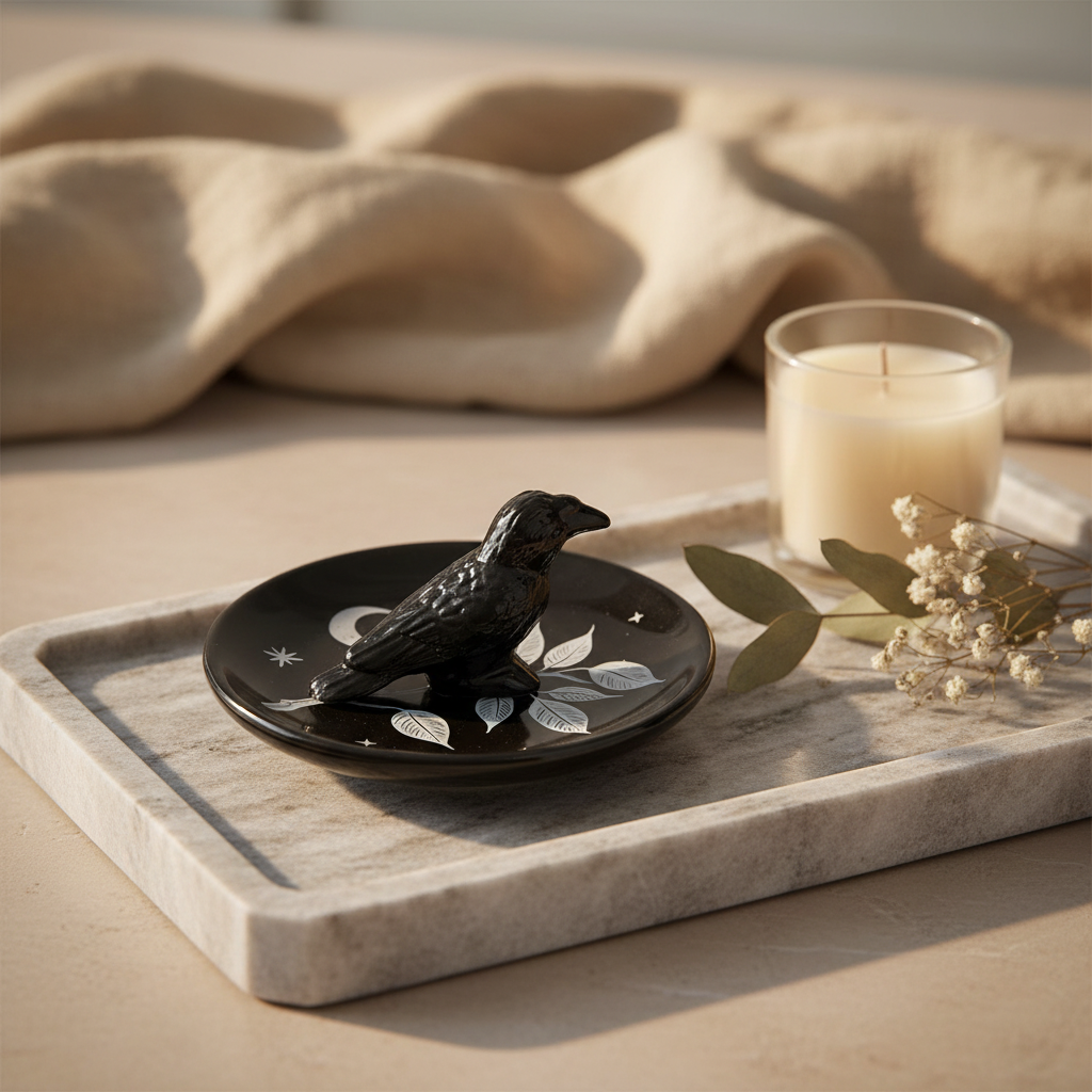 Mystic Raven Trinket Dish
