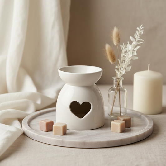 White Heart Cut Out Oil Burner