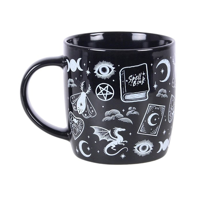 Spellbound Secrets Mystical Print Mug | Witchy Gothic Mug & Magical Gift