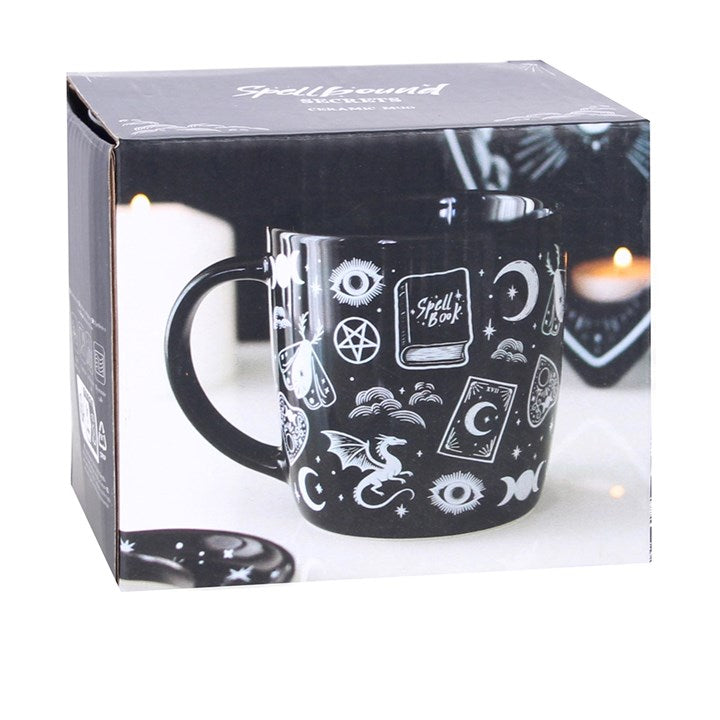 Spellbound Secrets Mystical Print Mug | Witchy Gothic Mug & Magical Gift