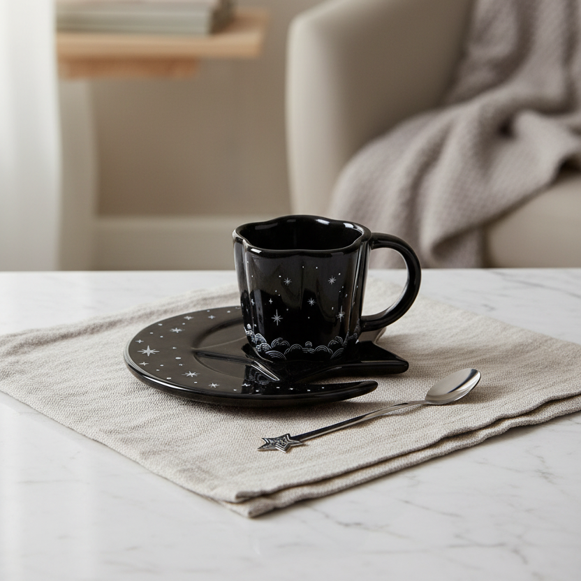 Spellbound Sky Espresso Cup, Saucer and Spoon Set