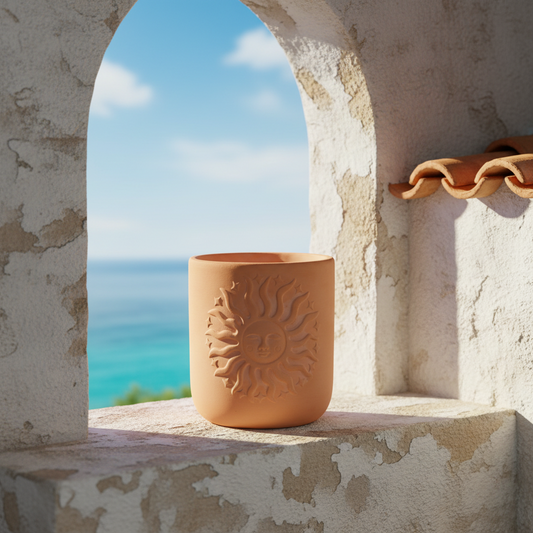 Terracotta Sun Plant Pot