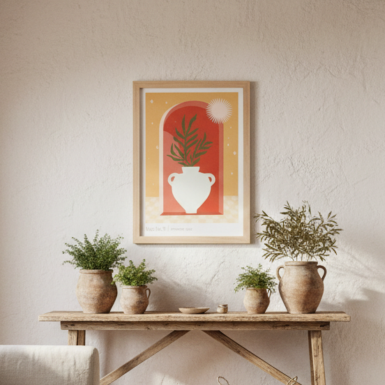 Vase No.4 Framed Wall Art Print