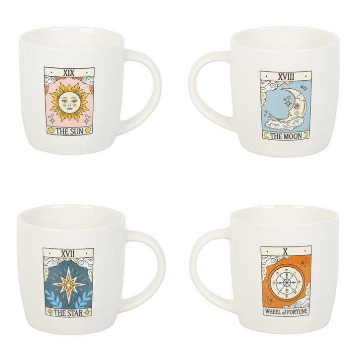Tarot Card Mug Set – Set of 4 Celestial Mugs