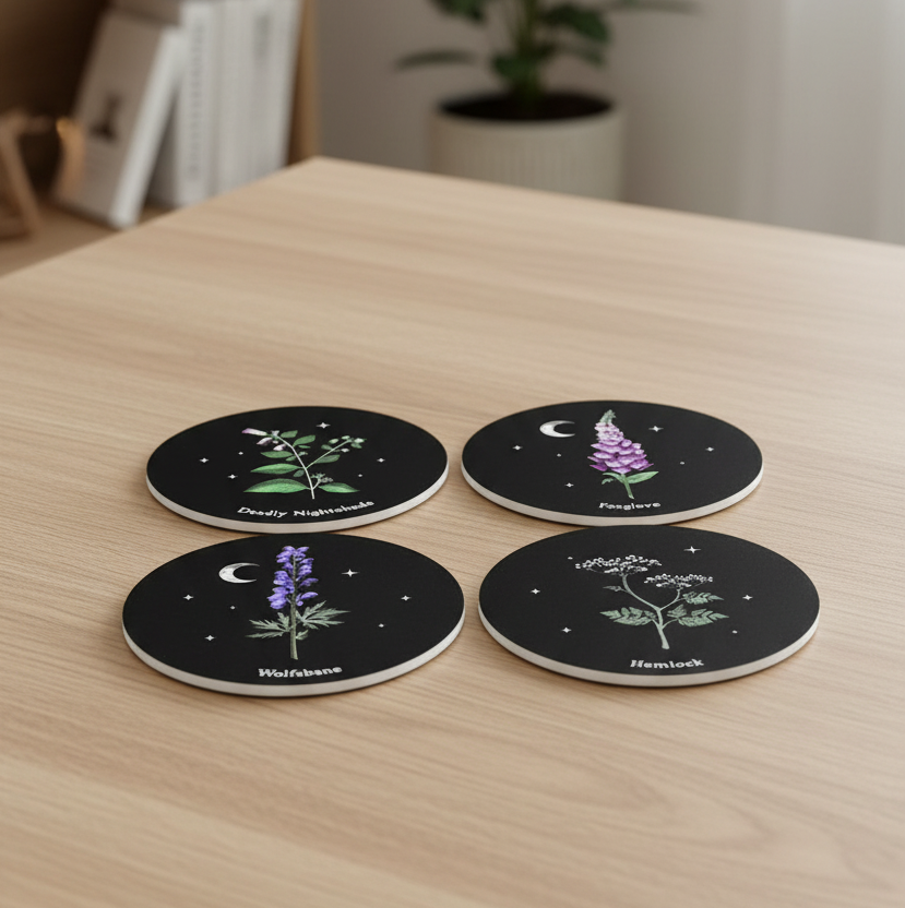 Poisonous Plants Coaster Set