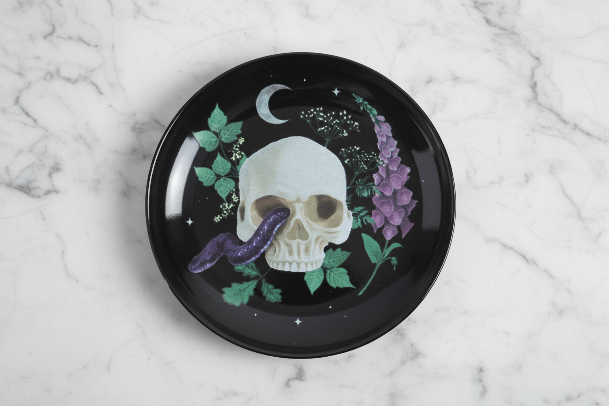 Venom & Vines Skull Trinket Dish