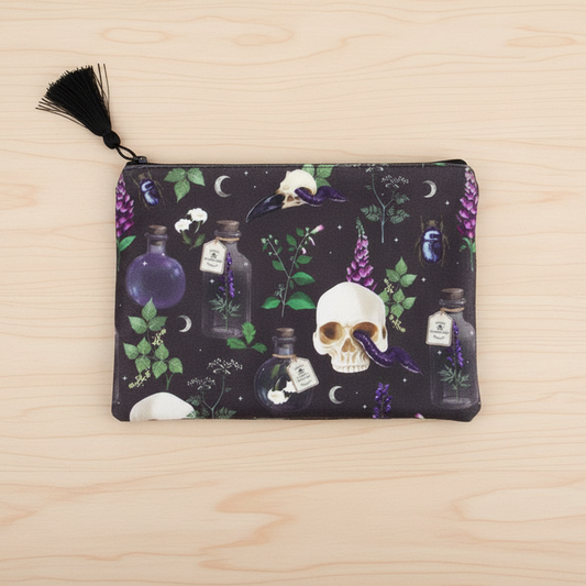 Venom & Vines Print Makeup Bag