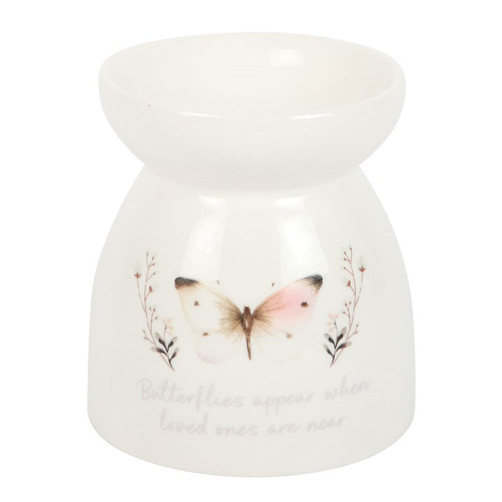 Butterflies Appear Oil Burner | Sympathy & Memorial Ceramic Home Fragrance | Bereavement Gift