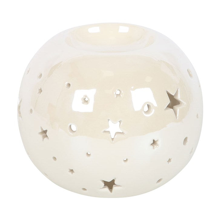Iridescent Star Oil Burner & Wax Warmer – Elegant Home Fragrance Accessory