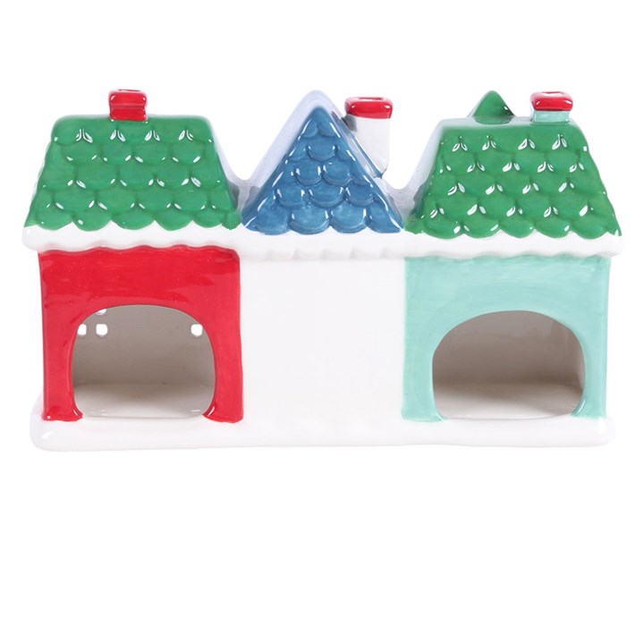 Christmas Street Tealight and Incense Cone Holder