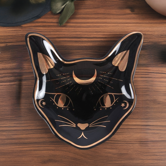 Mystic Mog Cat Face Trinket Dish