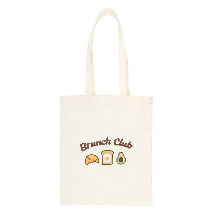 Brunch Club Embroidered Tote Bag