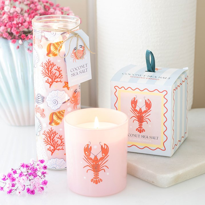 Pastel Lobster Coconut & Sea Salt Candle
