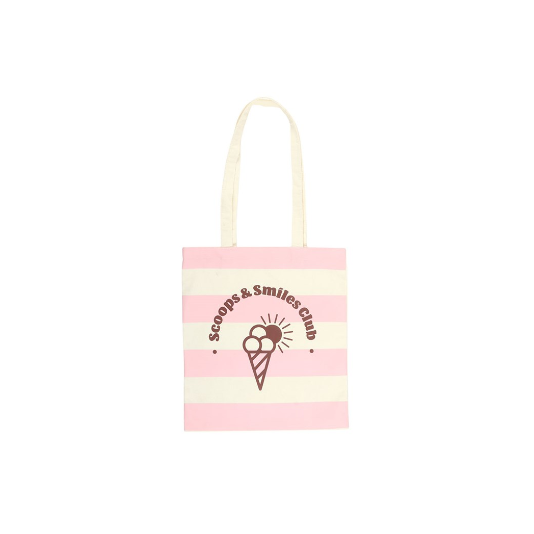 Pink Scoops & Smiles Club Polycotton Tote Bag