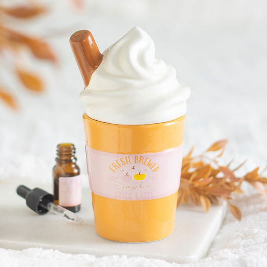Pumpkin Spice Latte Oil Burner & Wax Warmer | Novelty Autumn Home Fragrance | PSL Gift