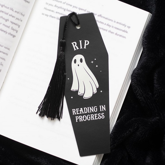 RIP Reading In Progress Coffin Bookmark