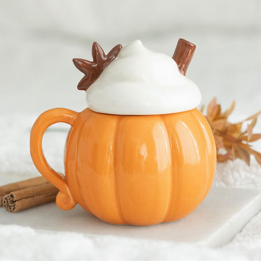 Pumpkin Cream Lidded Mug