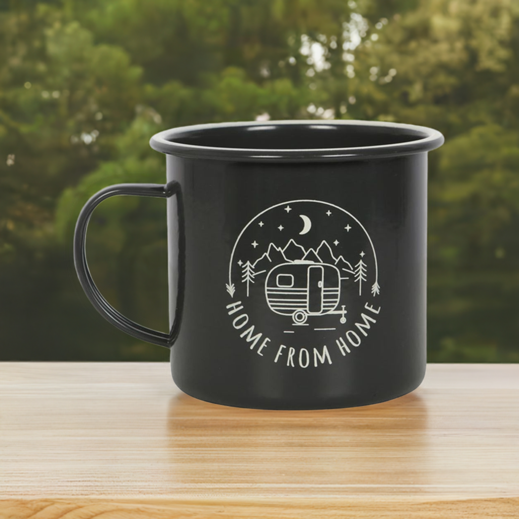 Home from Home Enamel Camping Mug