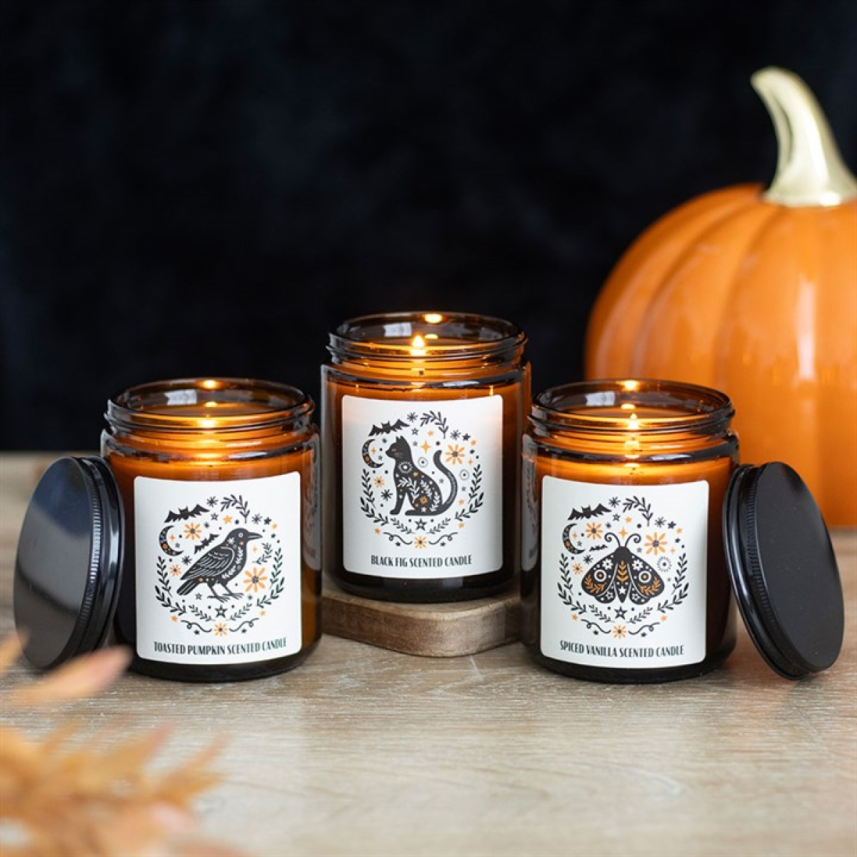 Set of 3 Frightful Folk Scented Candles