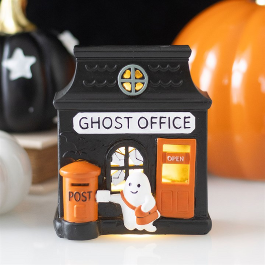 Ghost Office LED Light Up Halloween Decoration | Spooky Village Collectable
