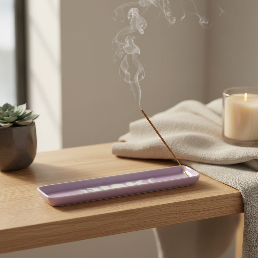 Purple Moon Phase Incense Ash Catcher