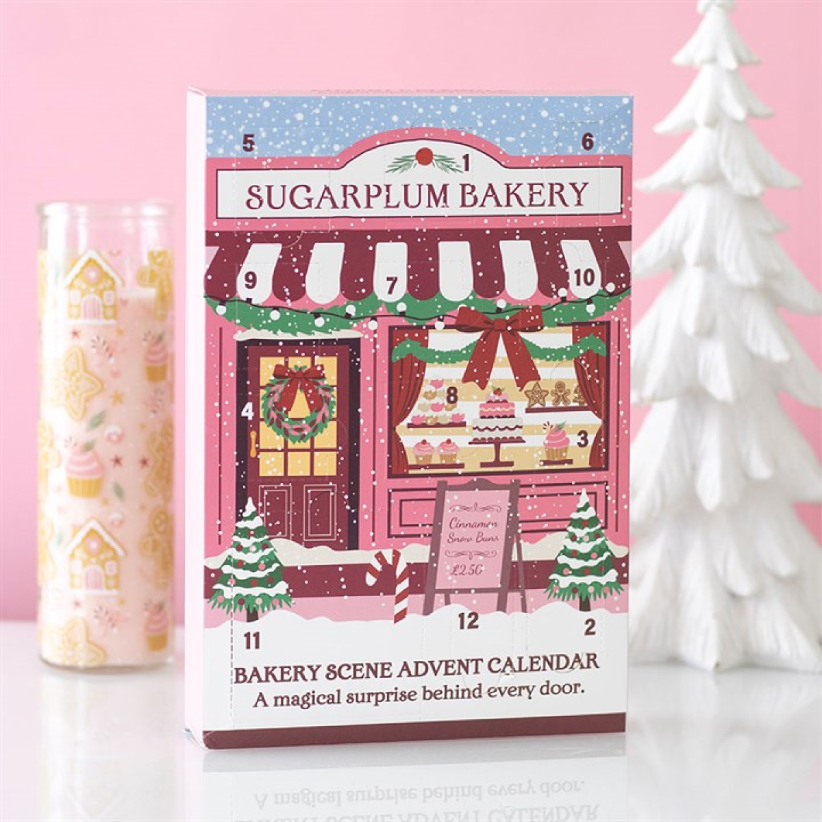 12-Day Sugarplum Bakery Scene Advent Calendar | Reusable Resin Christmas Advent Calendar | Festive Gift