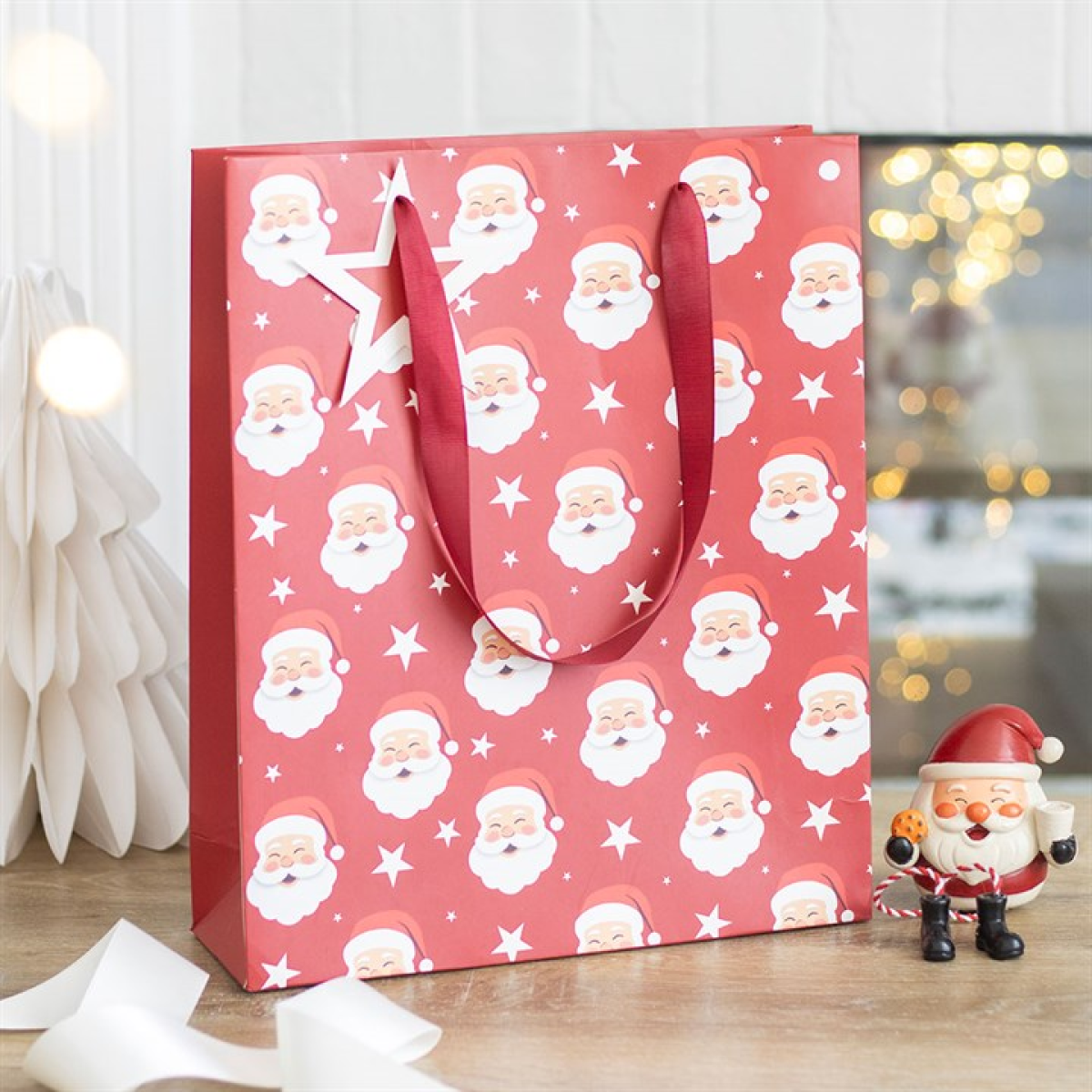 Jolly Santa Christmas Gift Bag