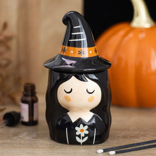 Frightful Folk Witch Lidded Mug | Halloween Novelty Witch Hat Mug | Spooky Gift for Her