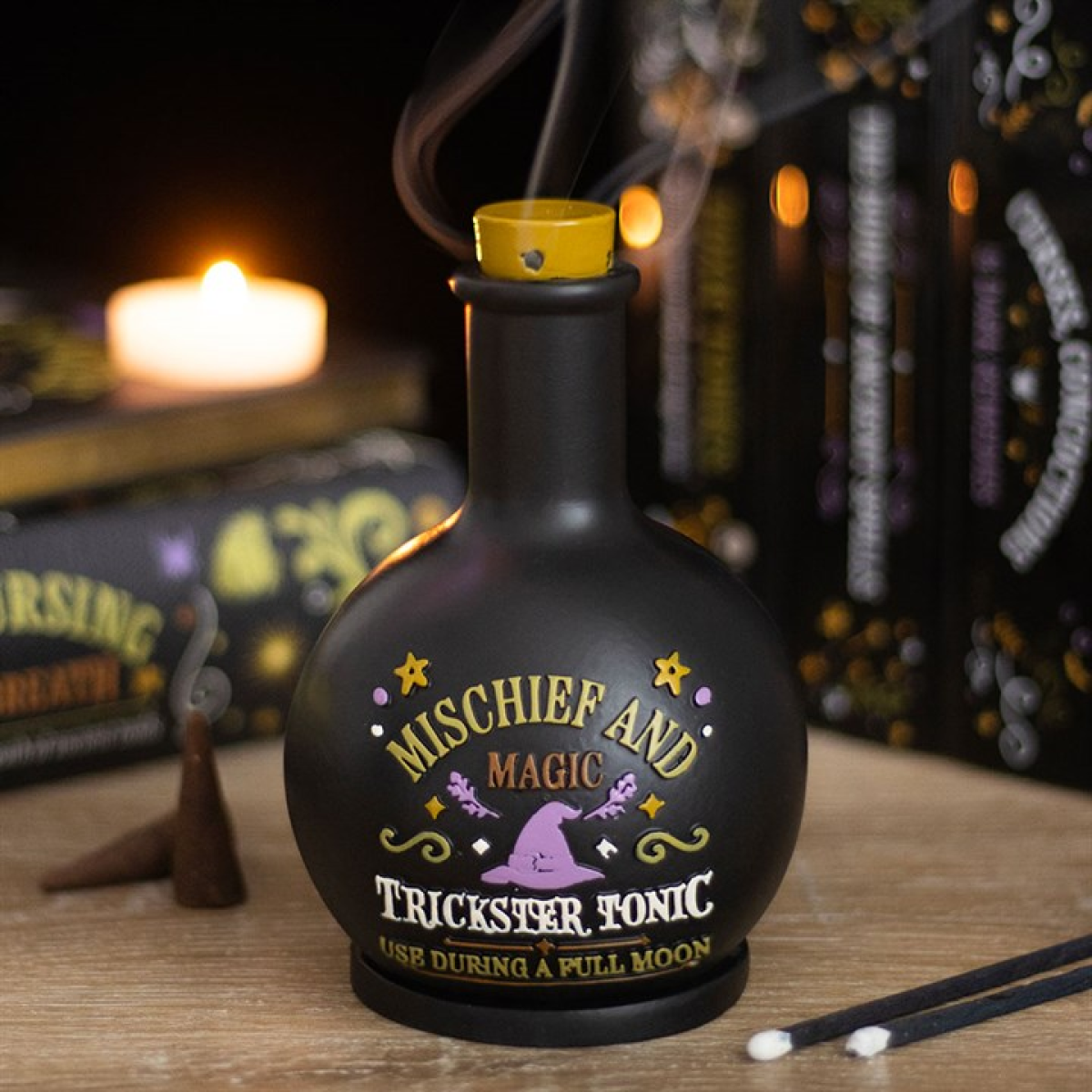 Mischief and Magic Potion Bottle Incense Cone Holder