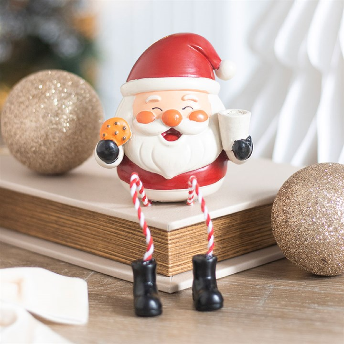 Jolly Santa Christmas Shelf Sitter Ornament