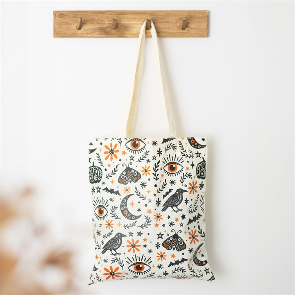 Frightful Folk Print Tote Bag