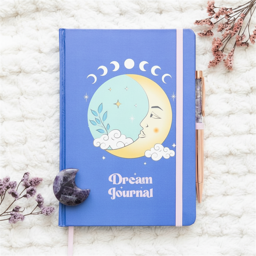 The Moon Dream Journal with Amethyst Pen