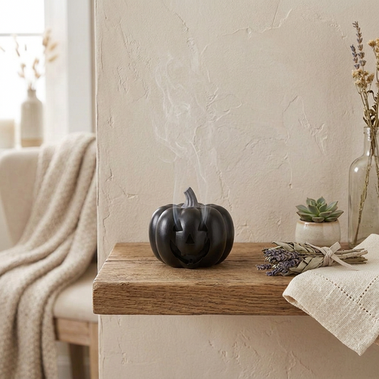 Black Pumpkin Incense Cone Holder