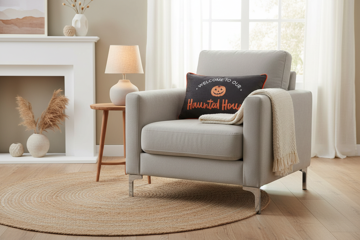 Rectangular Haunted House Cushion