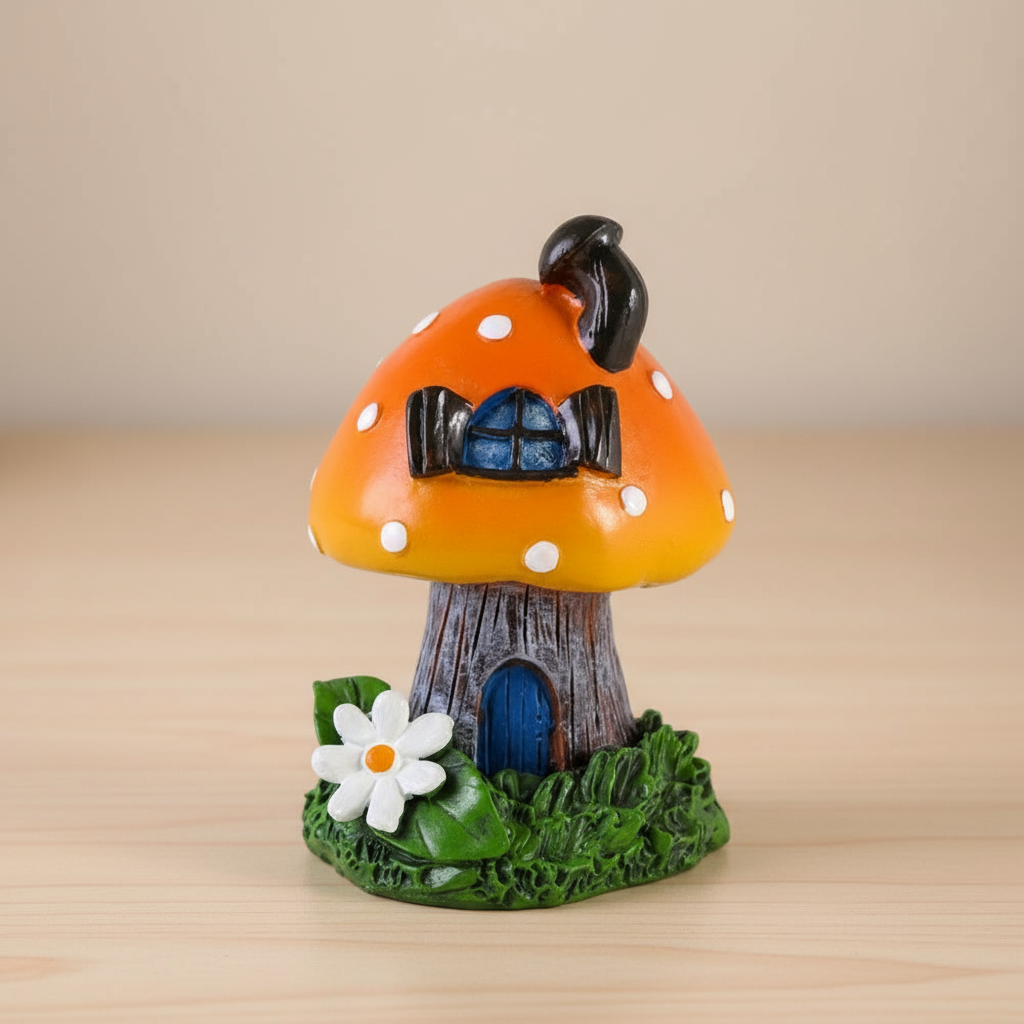 Orange Smoking Toadstool Incense Cone Holder