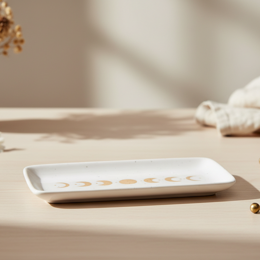 17cm Moon Phase Ceramic Trinket Tray