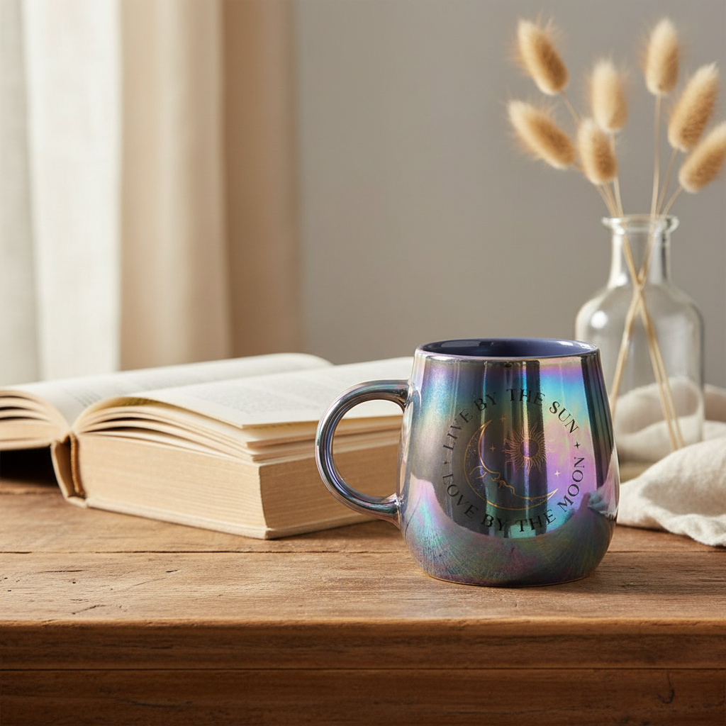 Live by the Sun Love by the Moon Iridescent Mug