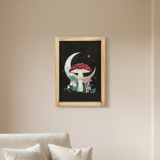 Forest Mushroom Framed Wall Print