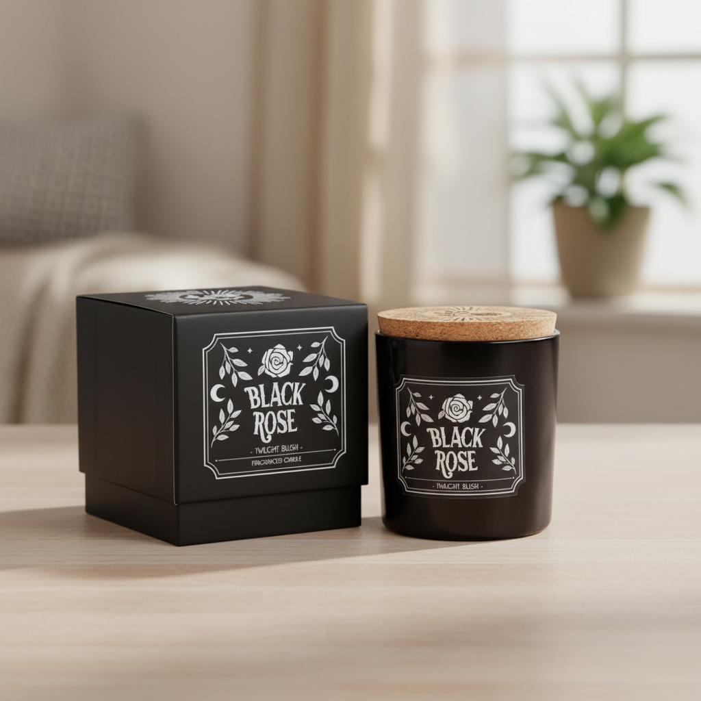 Black Rose Twilight Blush Candle