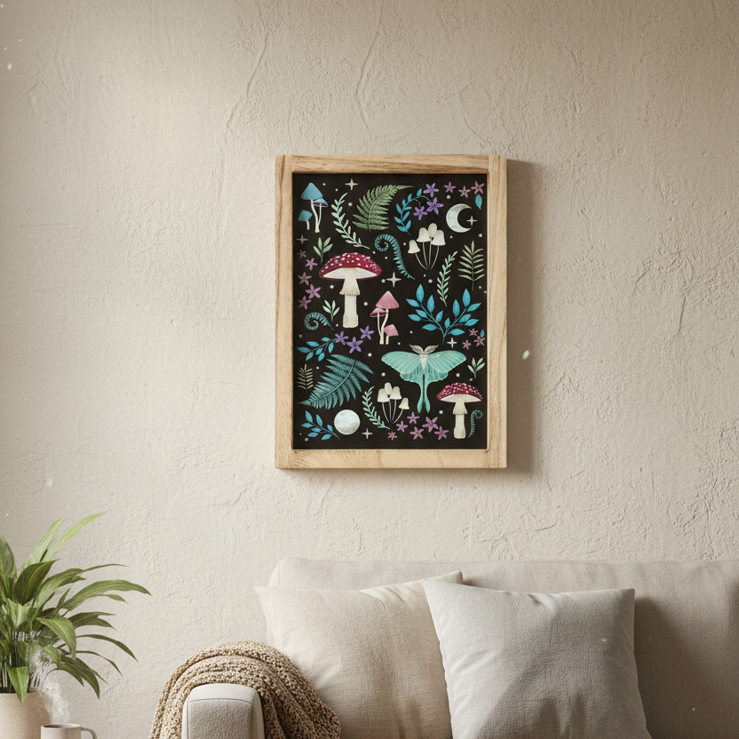 Dark Forest Framed Wall Print