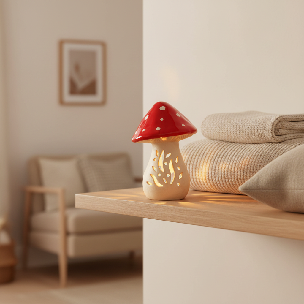 Ceramic Mushroom Tealight Candle Holder