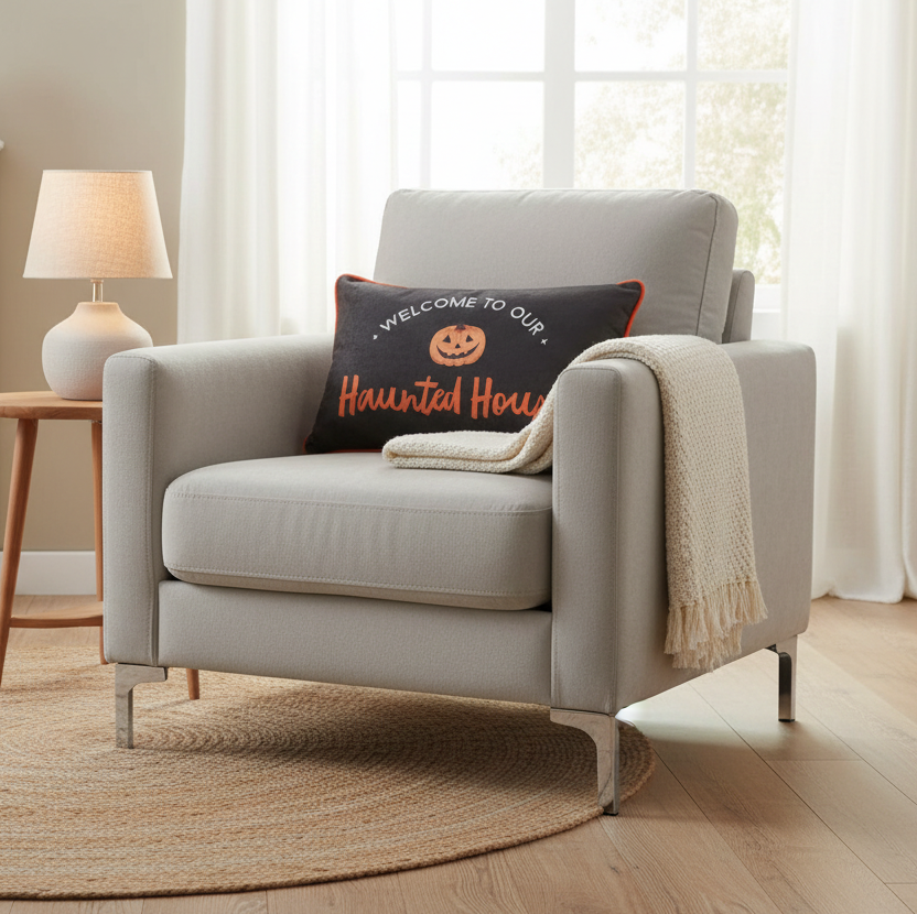 Rectangular Haunted House Cushion