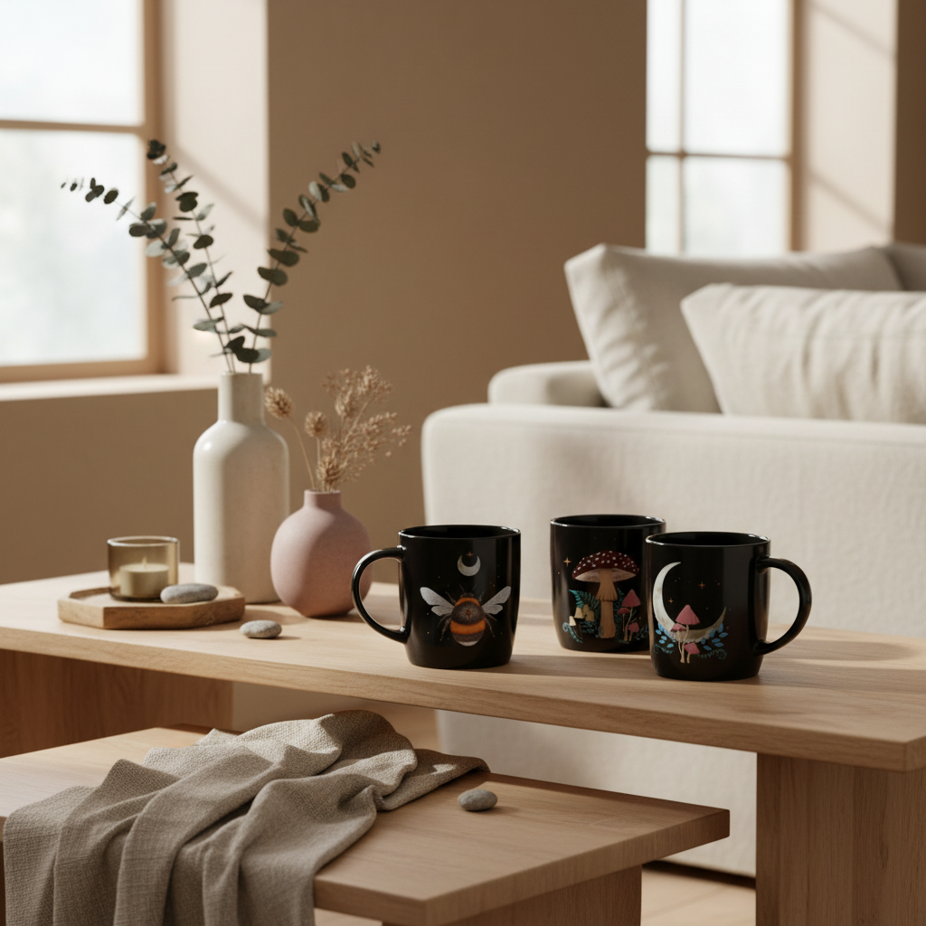 Set of 4 Dark Forest Mugs