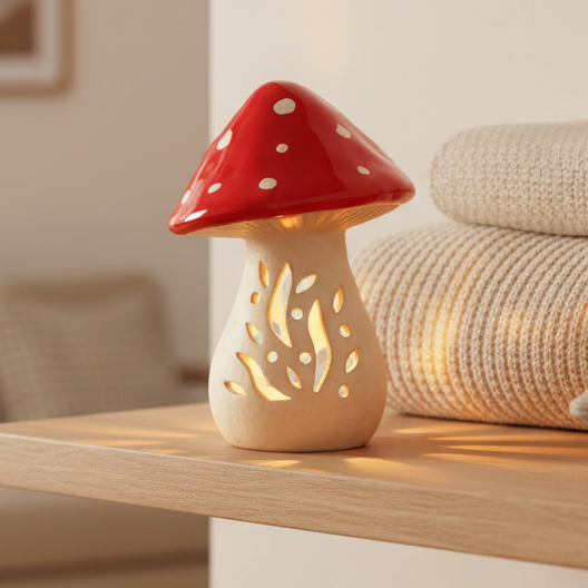 Ceramic Mushroom Tealight Candle Holder